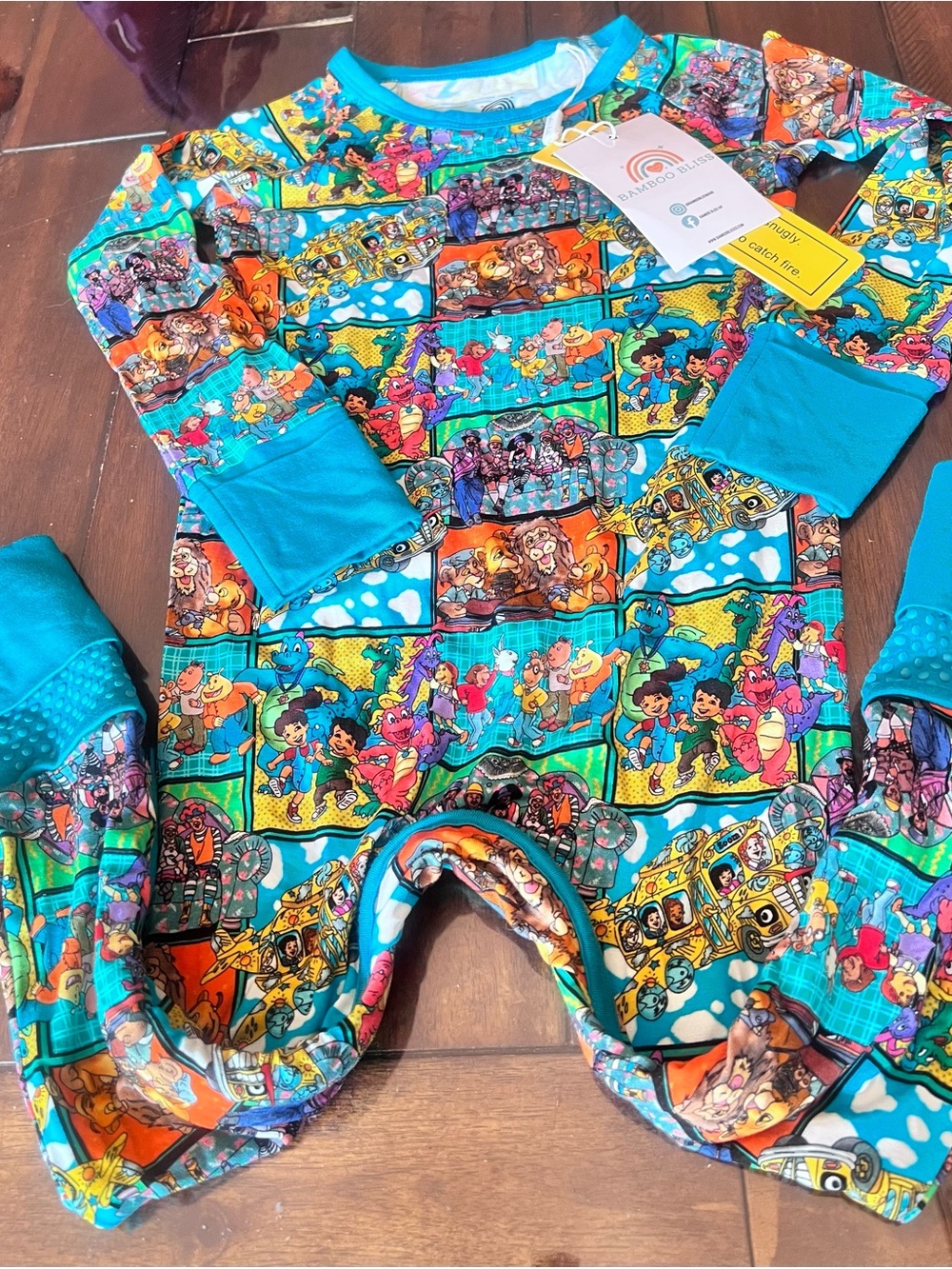 Bamboo Bliss 90’s Cartoons print - NWT